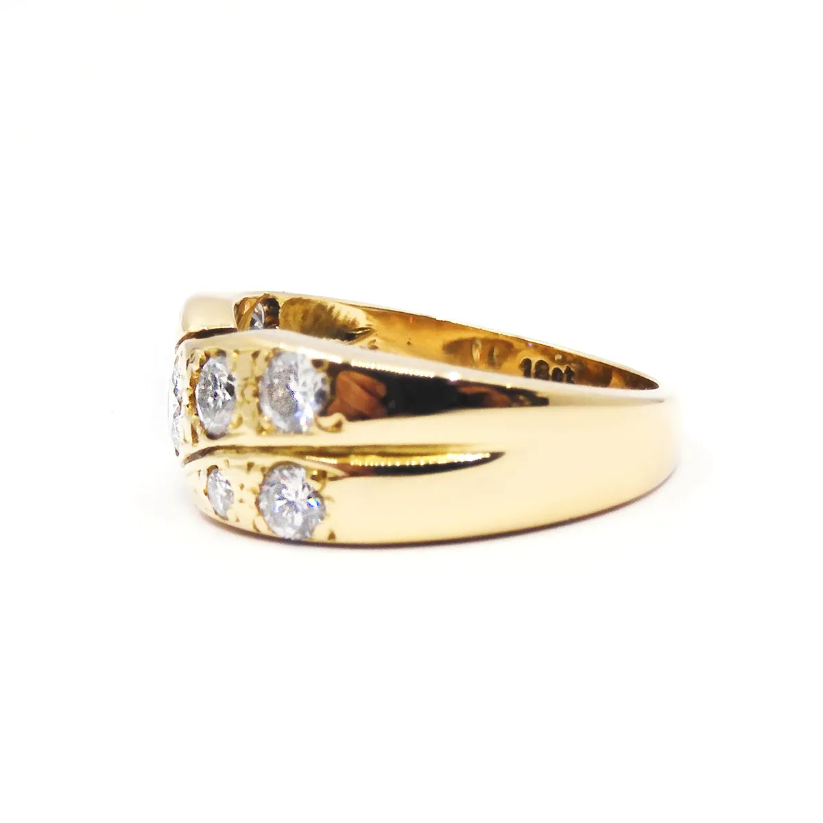 1.38ct Diamond Cluster Ring | Pre-Loved | 18K Yellow Gold