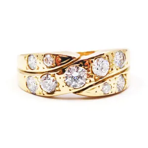 1.38ct Diamond Cluster Ring | Pre-Loved | 18K Yellow Gold