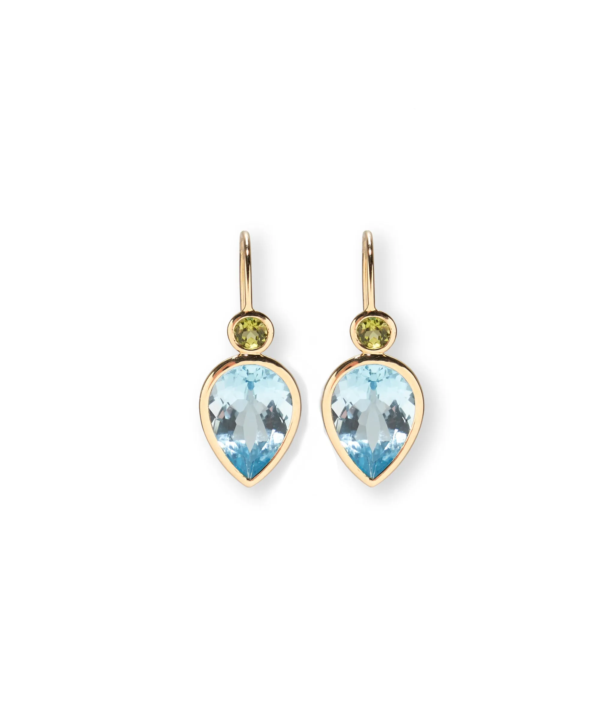 14k Gold Hera Earrings in Sky Blue Topaz