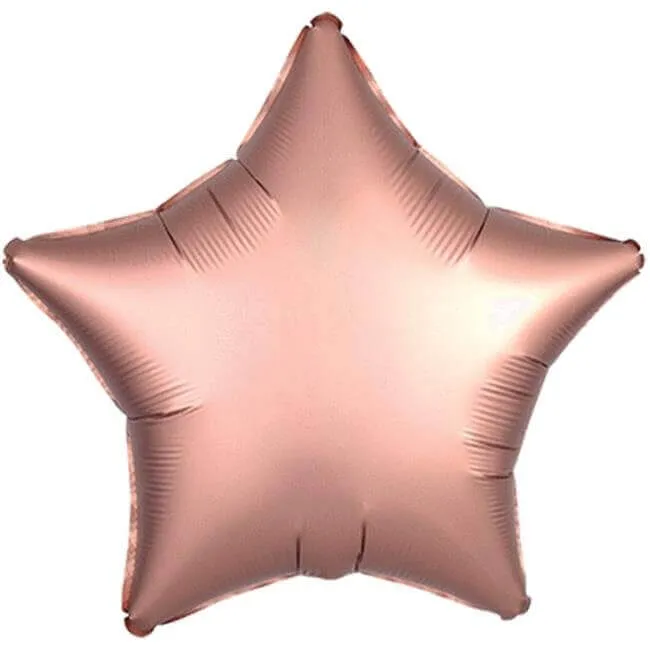 19" Luxe Rose Copper Star Mylar Balloon #226