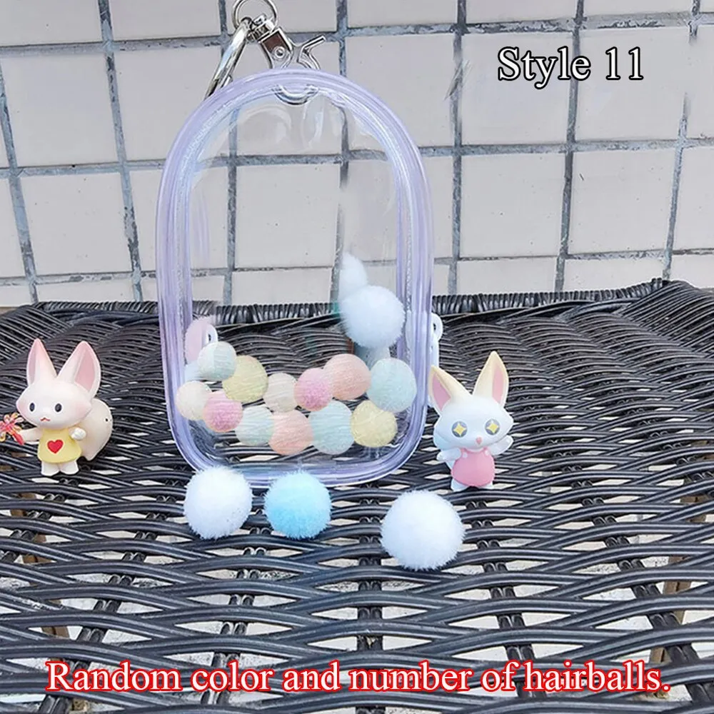 1pcs Transparent Mystery Box Keychain Bag Storage Case Organizer Box Storage Pouch Keychain Wallet Thicken Toy Doll Gifts Bag