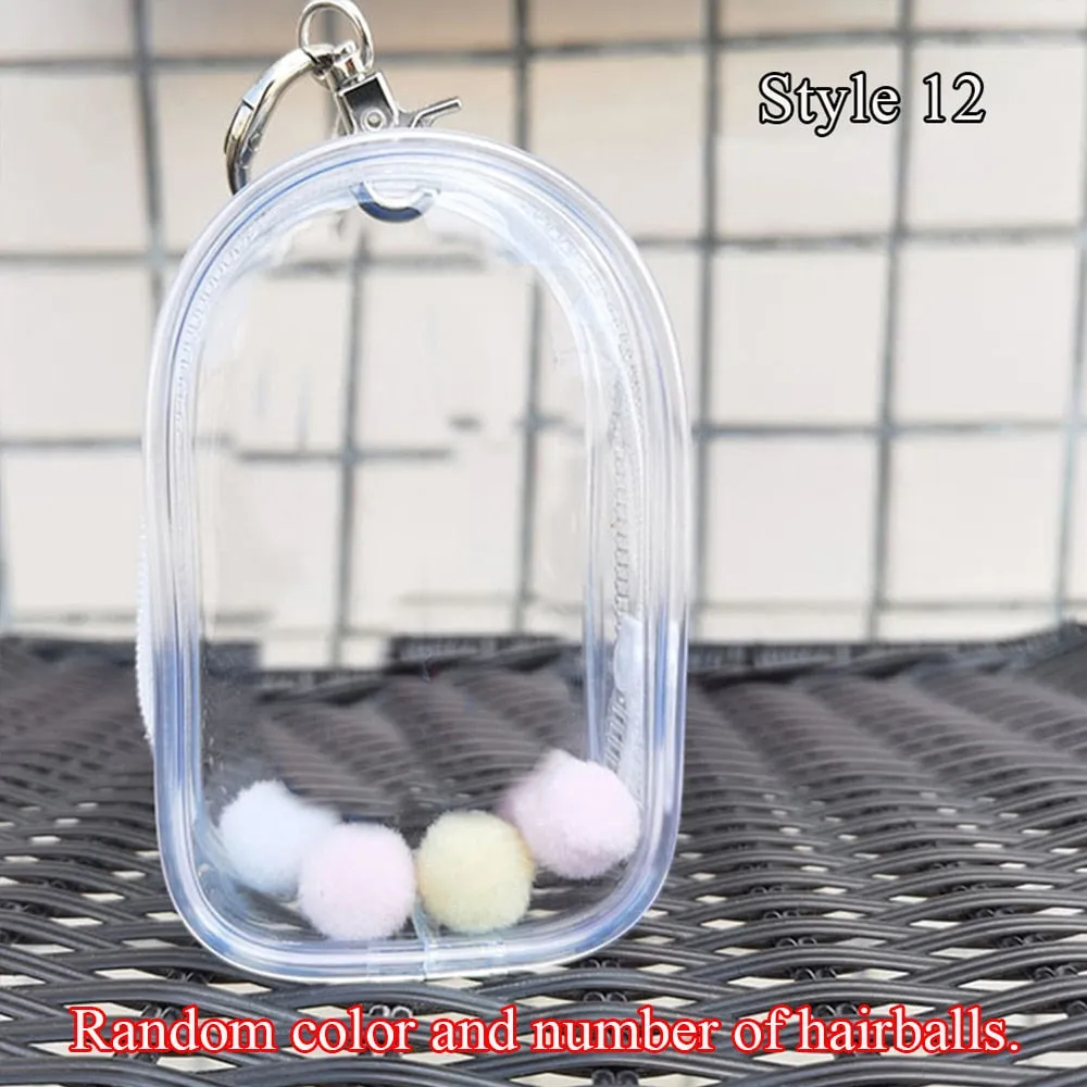 1pcs Transparent Mystery Box Keychain Bag Storage Case Organizer Box Storage Pouch Keychain Wallet Thicken Toy Doll Gifts Bag