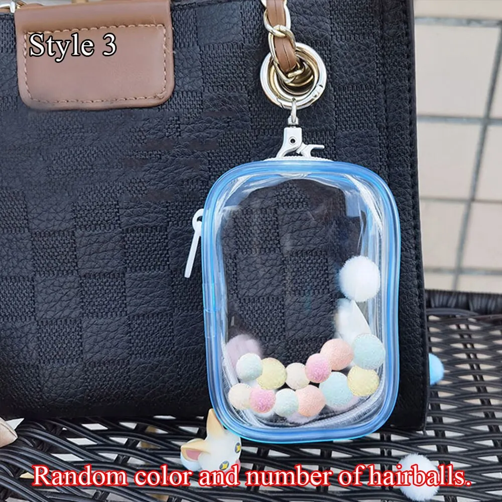 1pcs Transparent Mystery Box Keychain Bag Storage Case Organizer Box Storage Pouch Keychain Wallet Thicken Toy Doll Gifts Bag