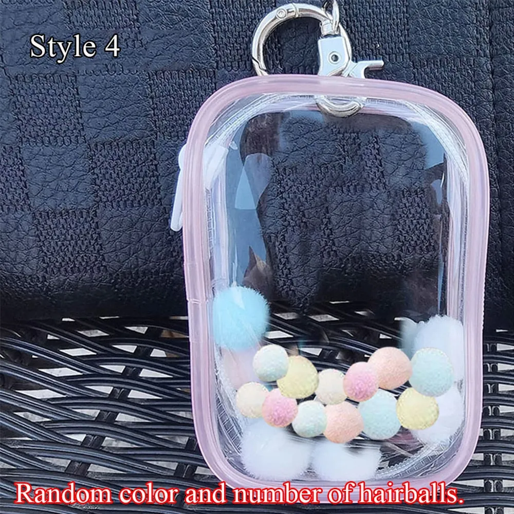 1pcs Transparent Mystery Box Keychain Bag Storage Case Organizer Box Storage Pouch Keychain Wallet Thicken Toy Doll Gifts Bag