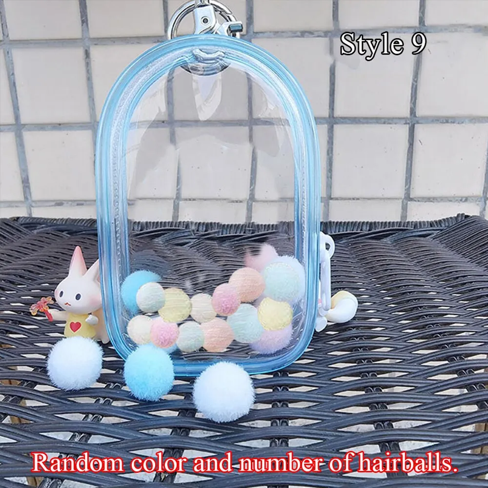 1pcs Transparent Mystery Box Keychain Bag Storage Case Organizer Box Storage Pouch Keychain Wallet Thicken Toy Doll Gifts Bag