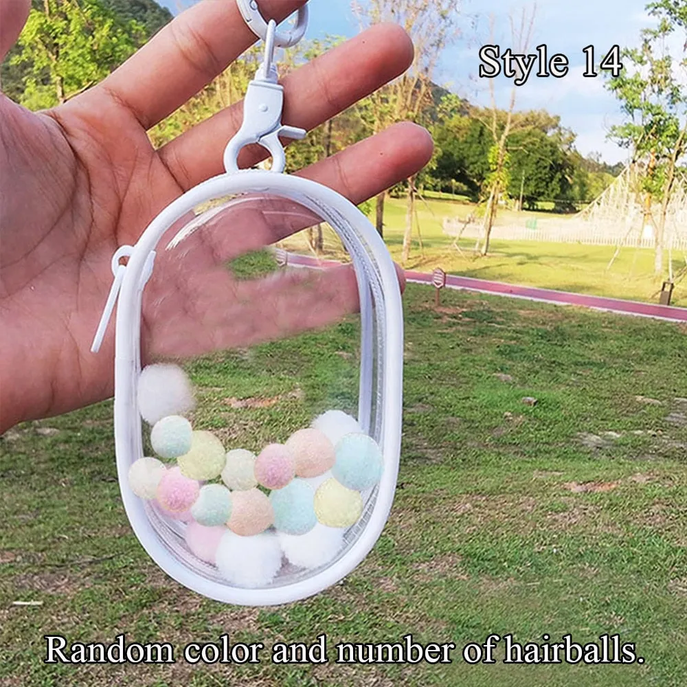 1pcs Transparent Mystery Box Keychain Bag Storage Case Organizer Box Storage Pouch Keychain Wallet Thicken Toy Doll Gifts Bag