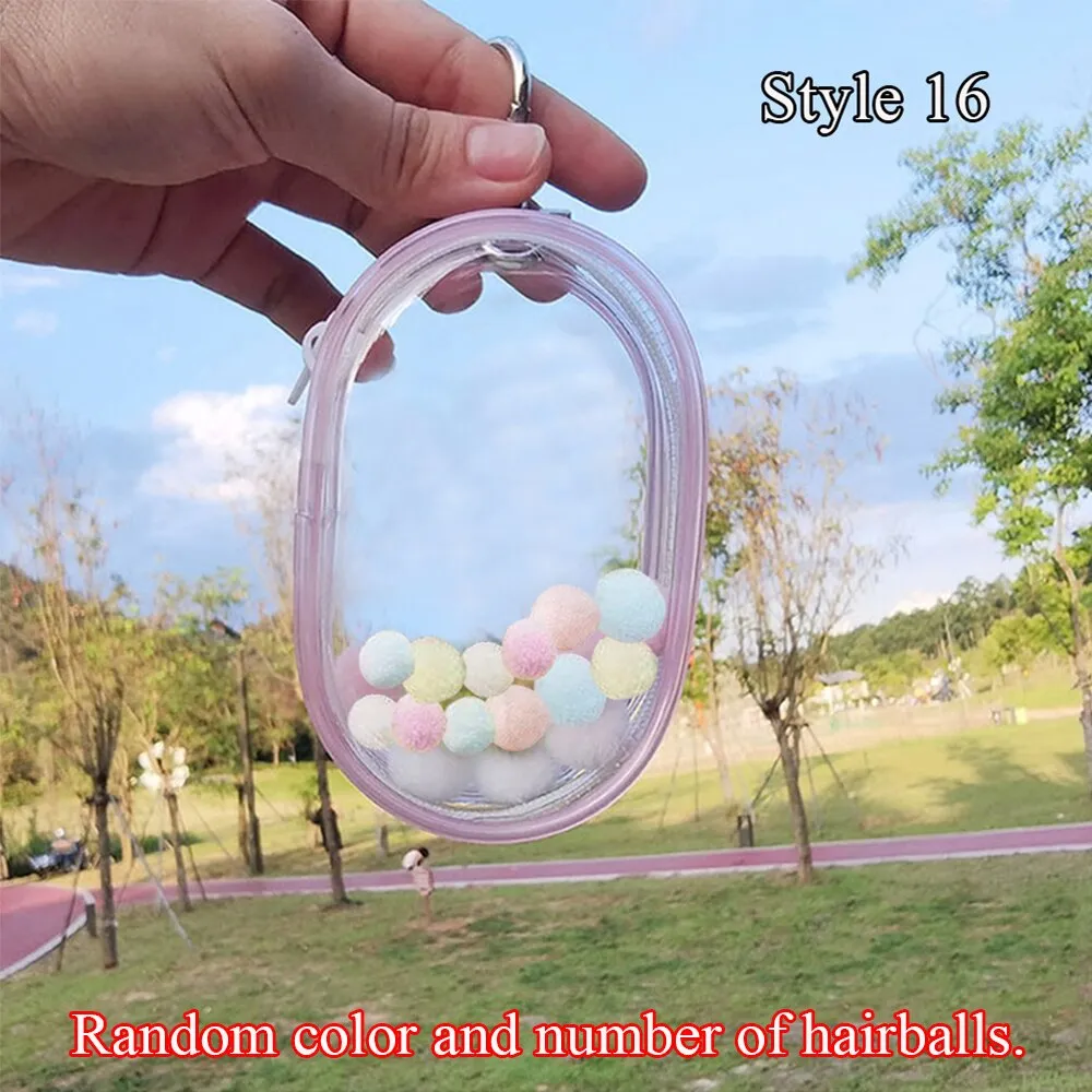 1pcs Transparent Mystery Box Keychain Bag Storage Case Organizer Box Storage Pouch Keychain Wallet Thicken Toy Doll Gifts Bag