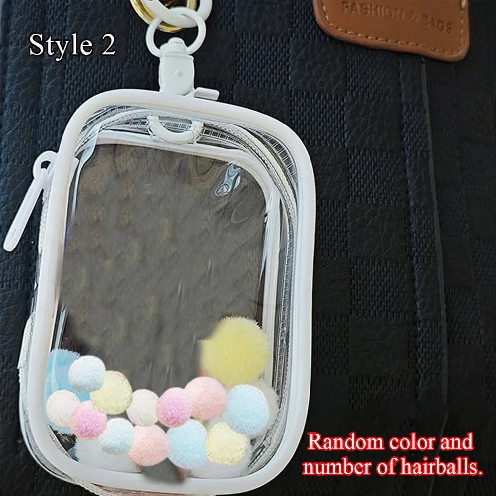 1pcs Transparent Mystery Box Keychain Bag Storage Case Organizer Box Storage Pouch Keychain Wallet Thicken Toy Doll Gifts Bag