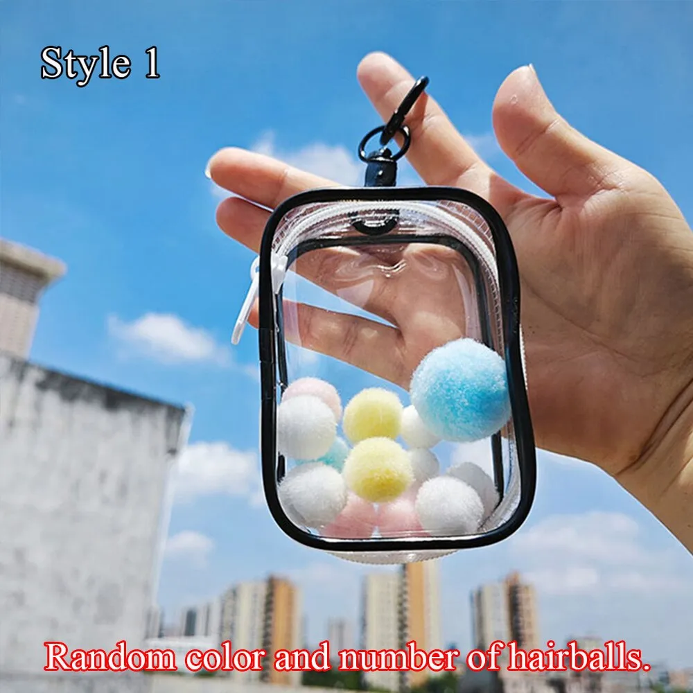 1pcs Transparent Mystery Box Keychain Bag Storage Case Organizer Box Storage Pouch Keychain Wallet Thicken Toy Doll Gifts Bag