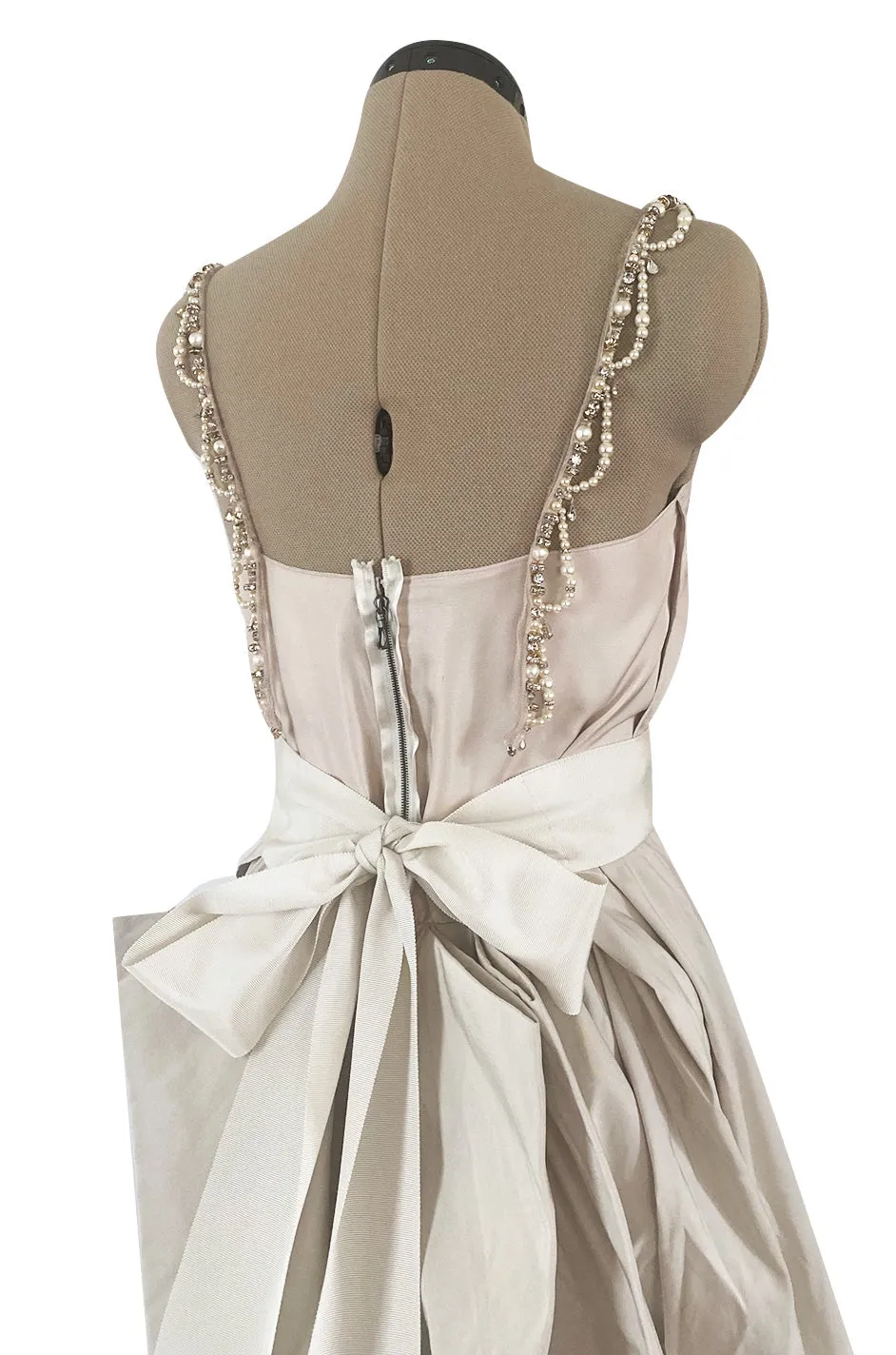 2012 Alber Elbaz for Lanvin Nude Blush Silk Collection Blanche Wedding Gown