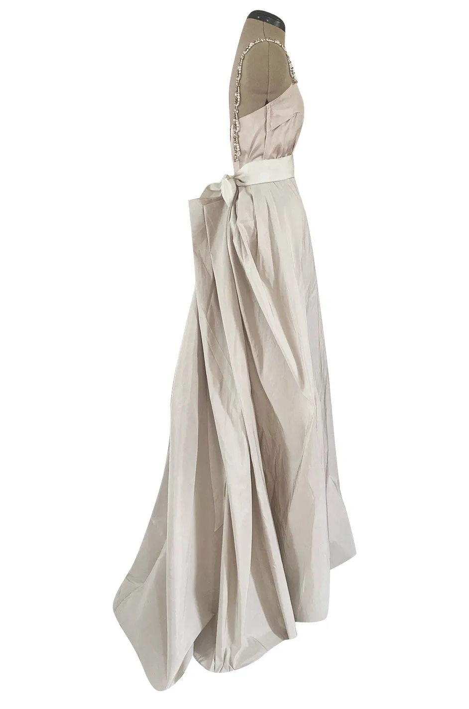 2012 Alber Elbaz for Lanvin Nude Blush Silk Collection Blanche Wedding Gown