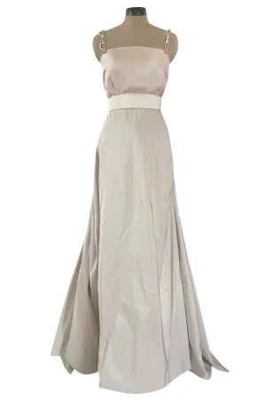 2012 Alber Elbaz for Lanvin Nude Blush Silk Collection Blanche Wedding Gown