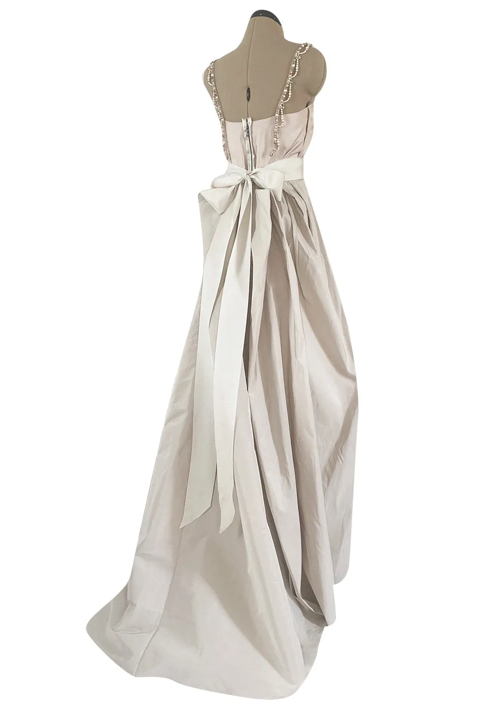 2012 Alber Elbaz for Lanvin Nude Blush Silk Collection Blanche Wedding Gown