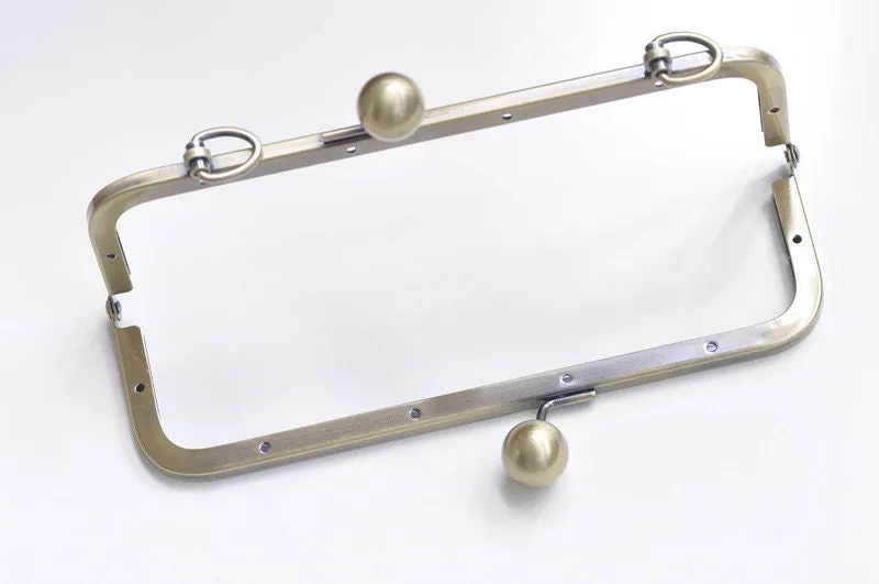 20cm Bag Purse Frame Clutch Bag Purse Frame With Screws Bronze/Gold