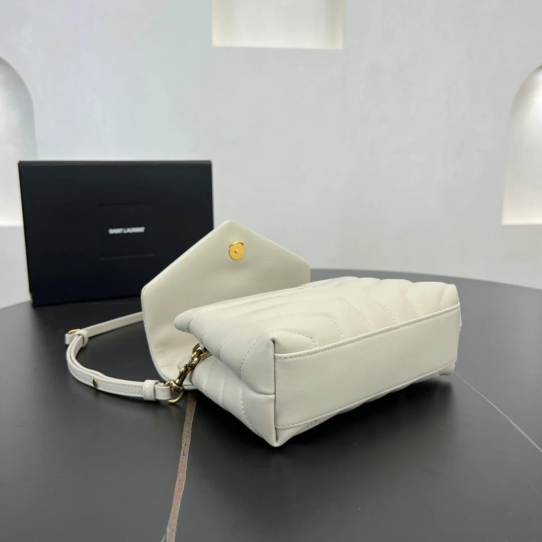 20cm Lou Lou Milk White Cross Shoulder Bag 467072