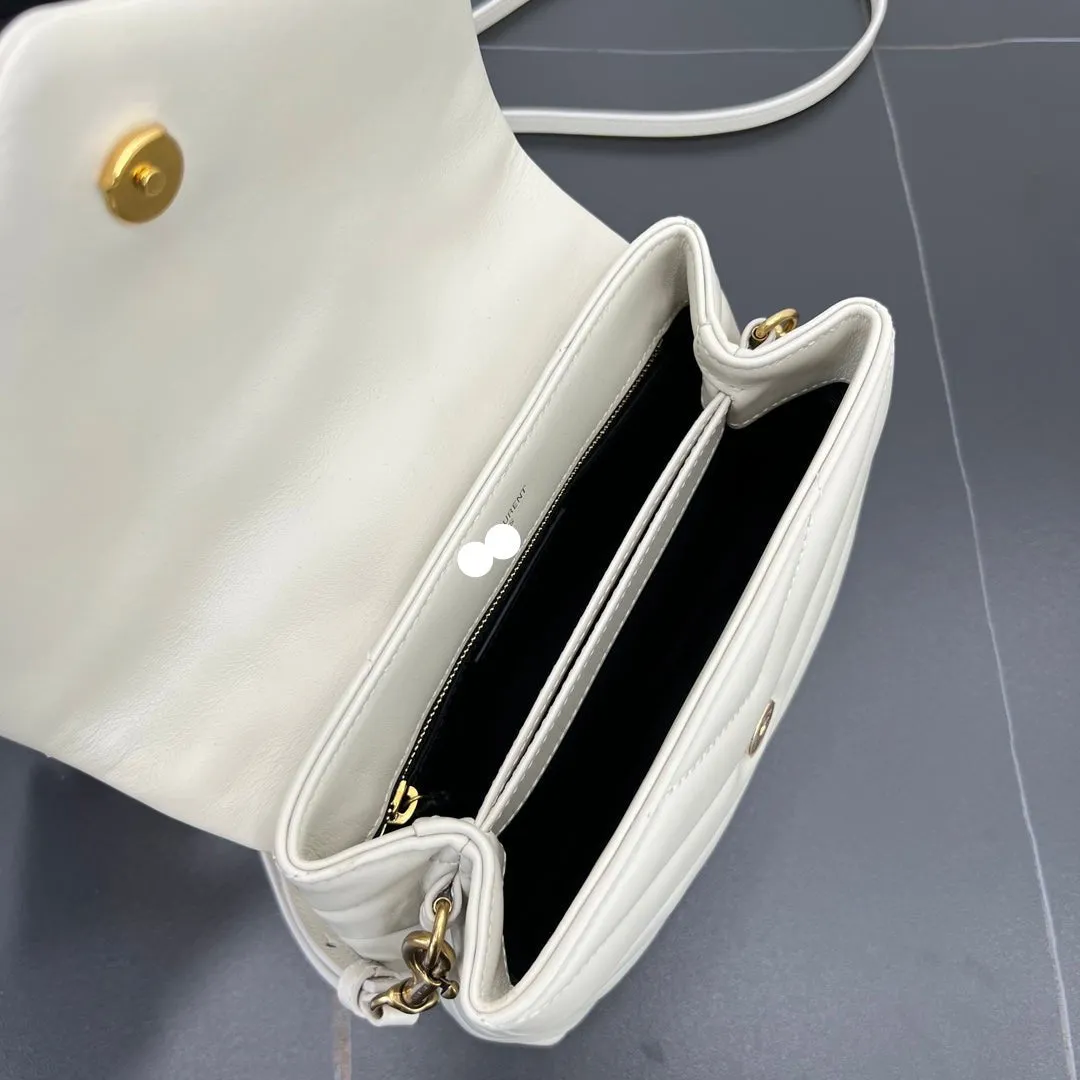 20cm Lou Lou Milk White Cross Shoulder Bag 467072