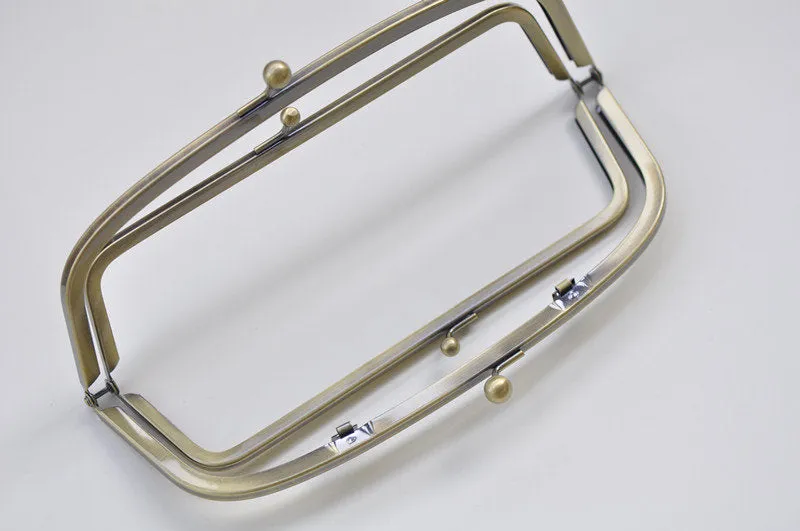 21.5cm( 8 1/2") Brushed Brass Double Purse Frame Bag Hanger High Quality