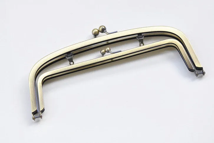 21.5cm( 8 1/2") Brushed Brass Double Purse Frame Bag Hanger High Quality