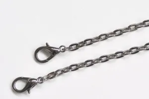 6mm Gunmetal Purse Frame Bag Chain O Chain With Two Lobsters