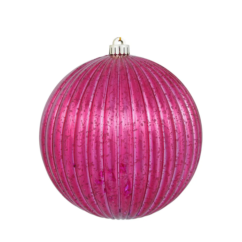 8" Wine Mercury Pumpkin Ball Shatterproof Christmas Ornament