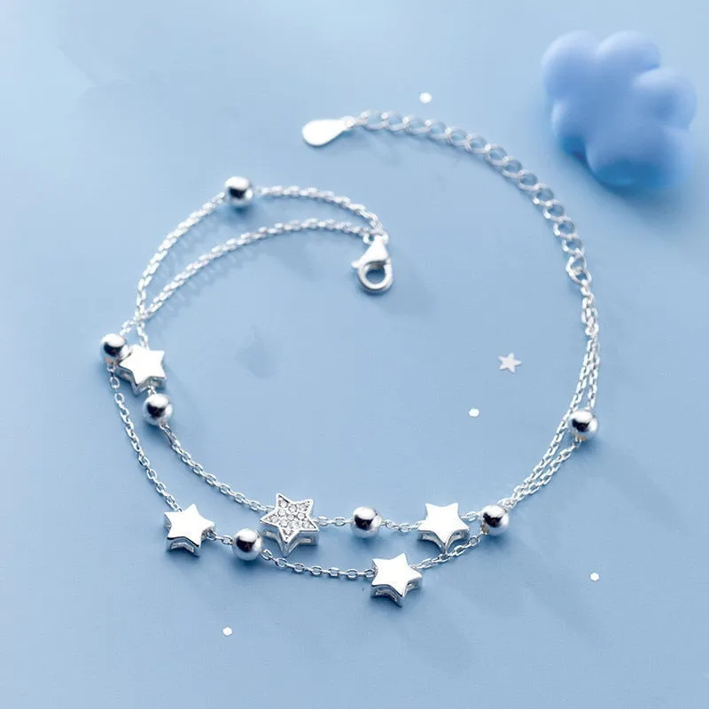 925 Sterling Silver Star Bracelet