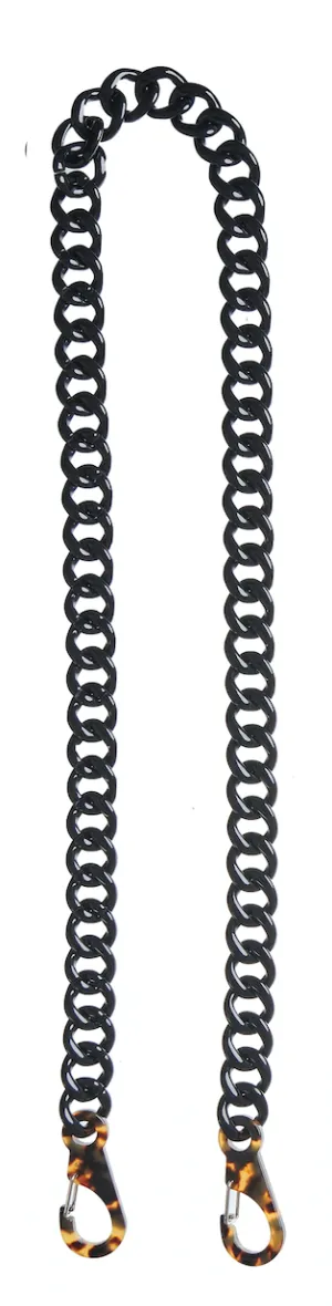 Acryl Chain Bag Strap - black shiny