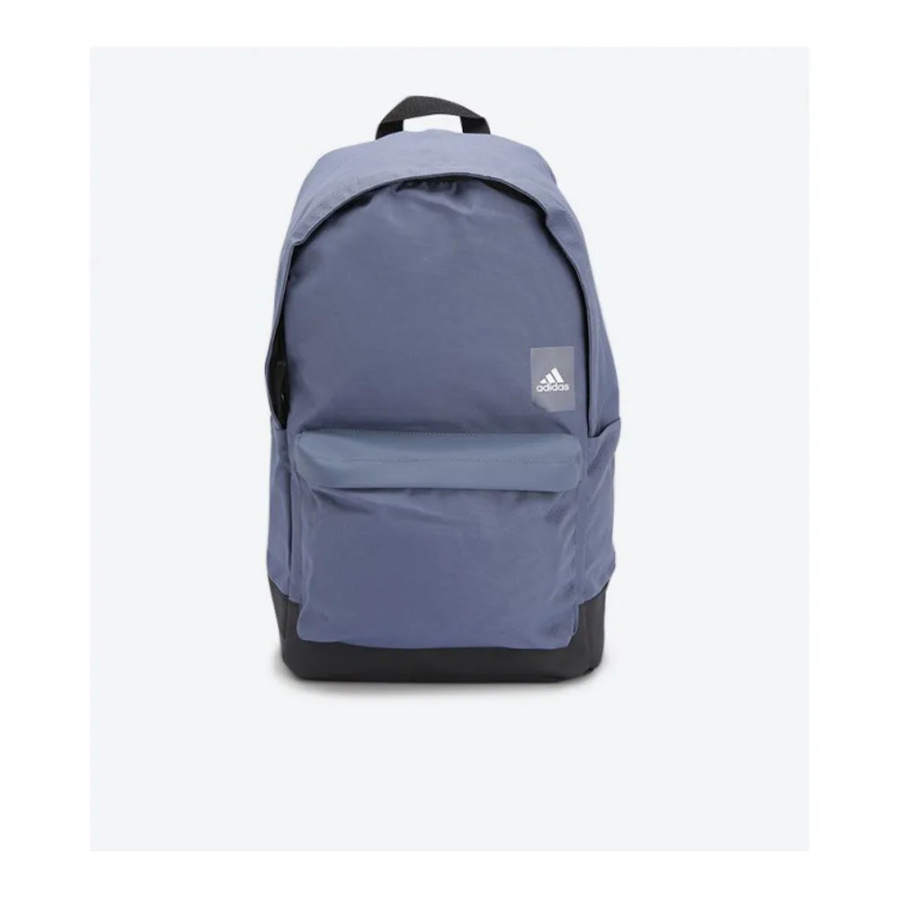 Adidas- Top Zip Closure Front Pocket Details Backpack- Blue