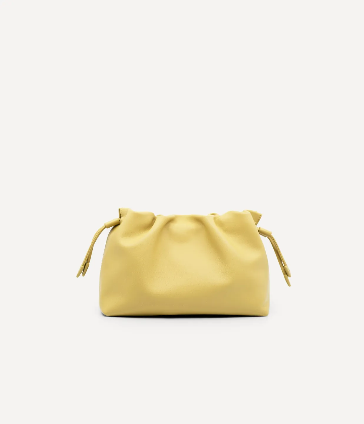 Alexandra Petite Drawstring Clutch in Butter