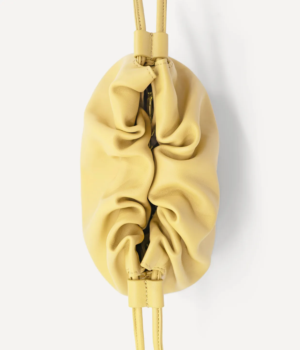 Alexandra Petite Drawstring Clutch in Butter