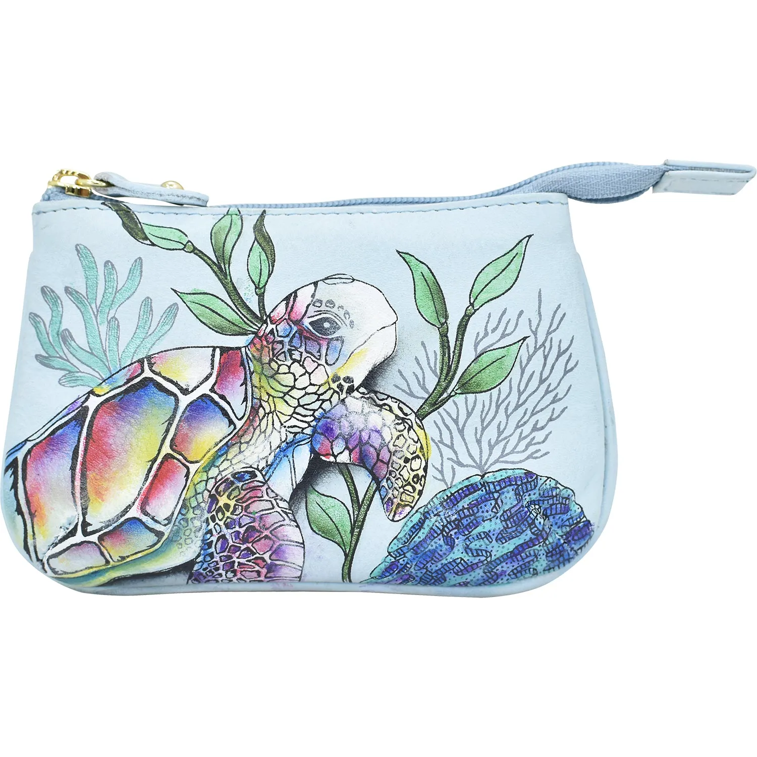 Anuschka Medium Coin Purse Underwater Beauty Leather