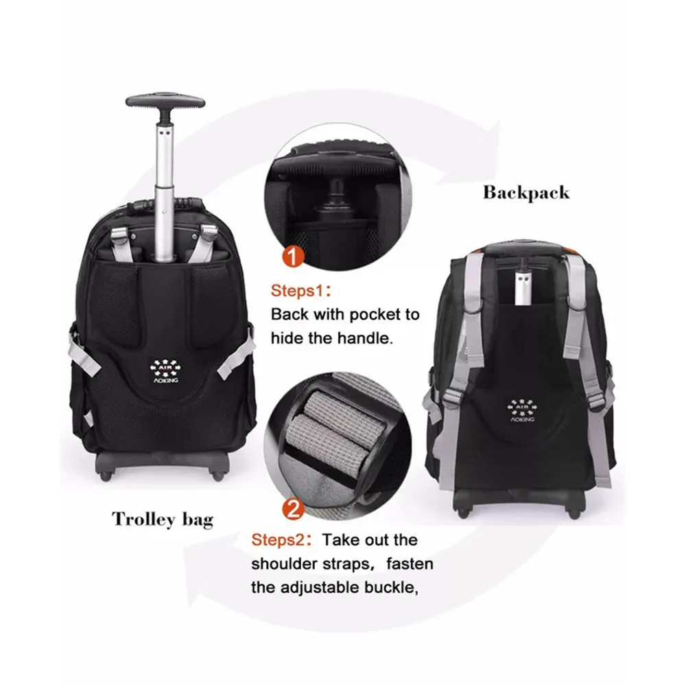 Aoking HL819 Laptop 21.5” Rolling Backpack