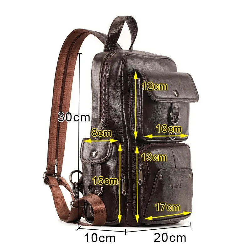 Ashore Shop Luxury Brand Genuine Leather Backpack For Men New Fashion Travel