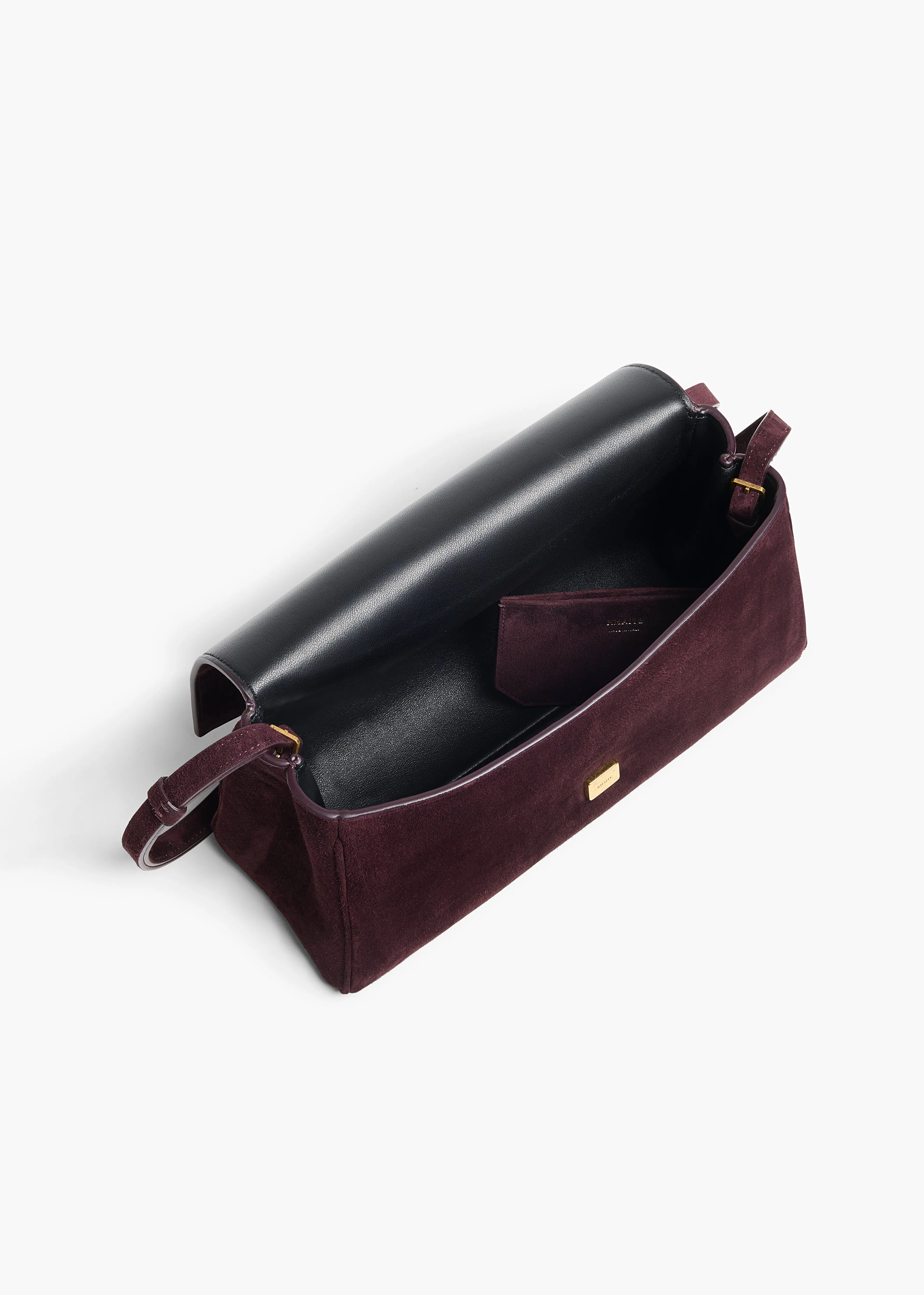 Audrey Crossbody Bag in Eggplant Suede