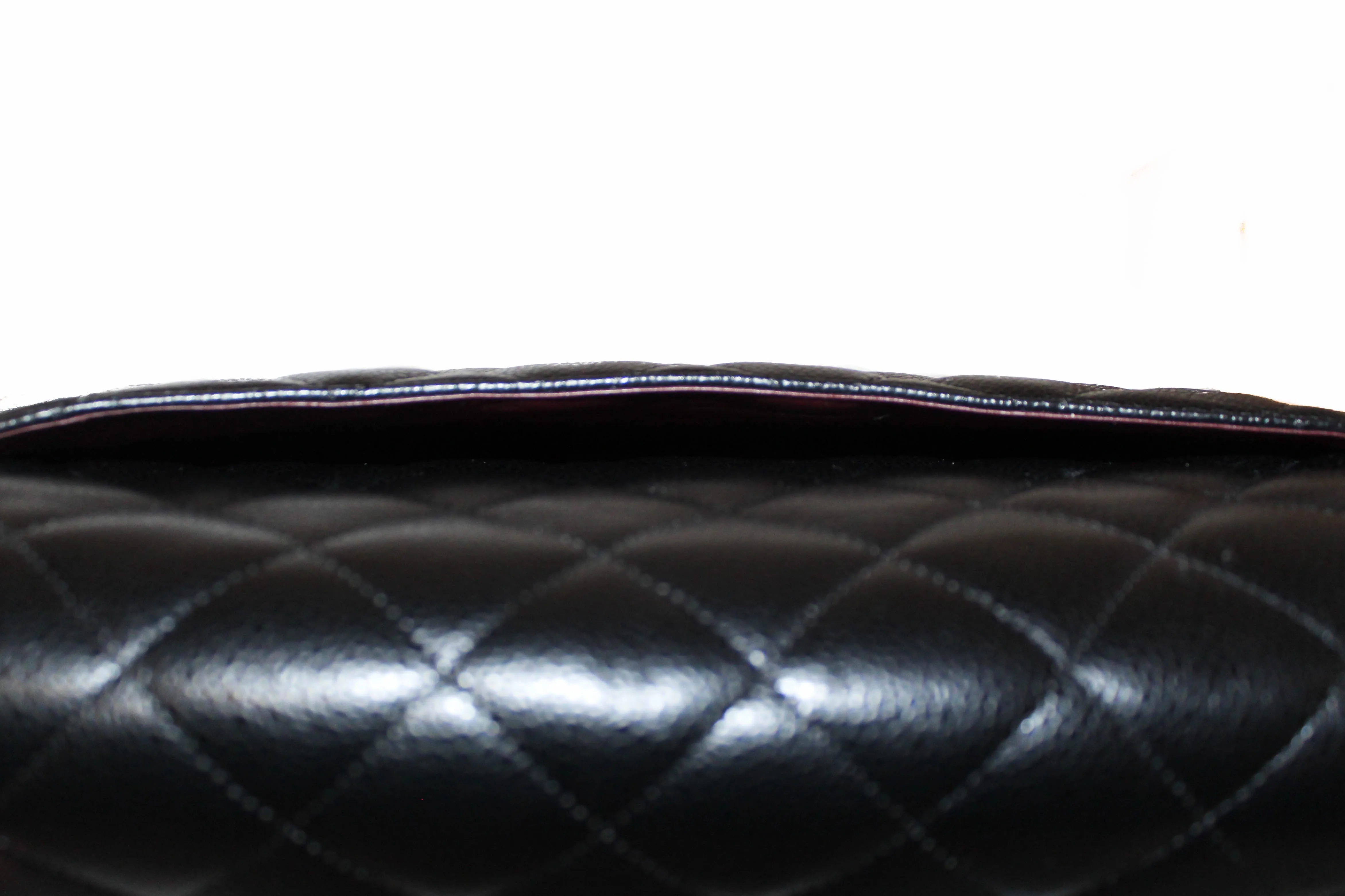 Authentic Chanel Black Quilted Caviar Leather Maxi Double Flap Bag