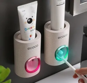 Automatic Toothpaste Dispenser Dust proof Toothbrush Holder