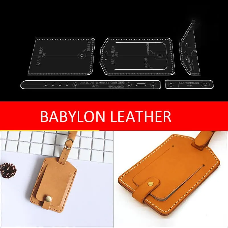 BABYLON™ Leather Name Tag Card Holder Pattern AAB-76