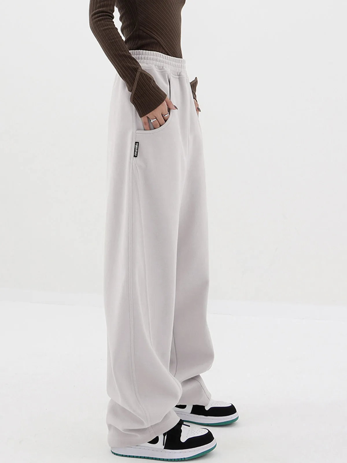 Baggy Solid Graceful Wide Leg Pants