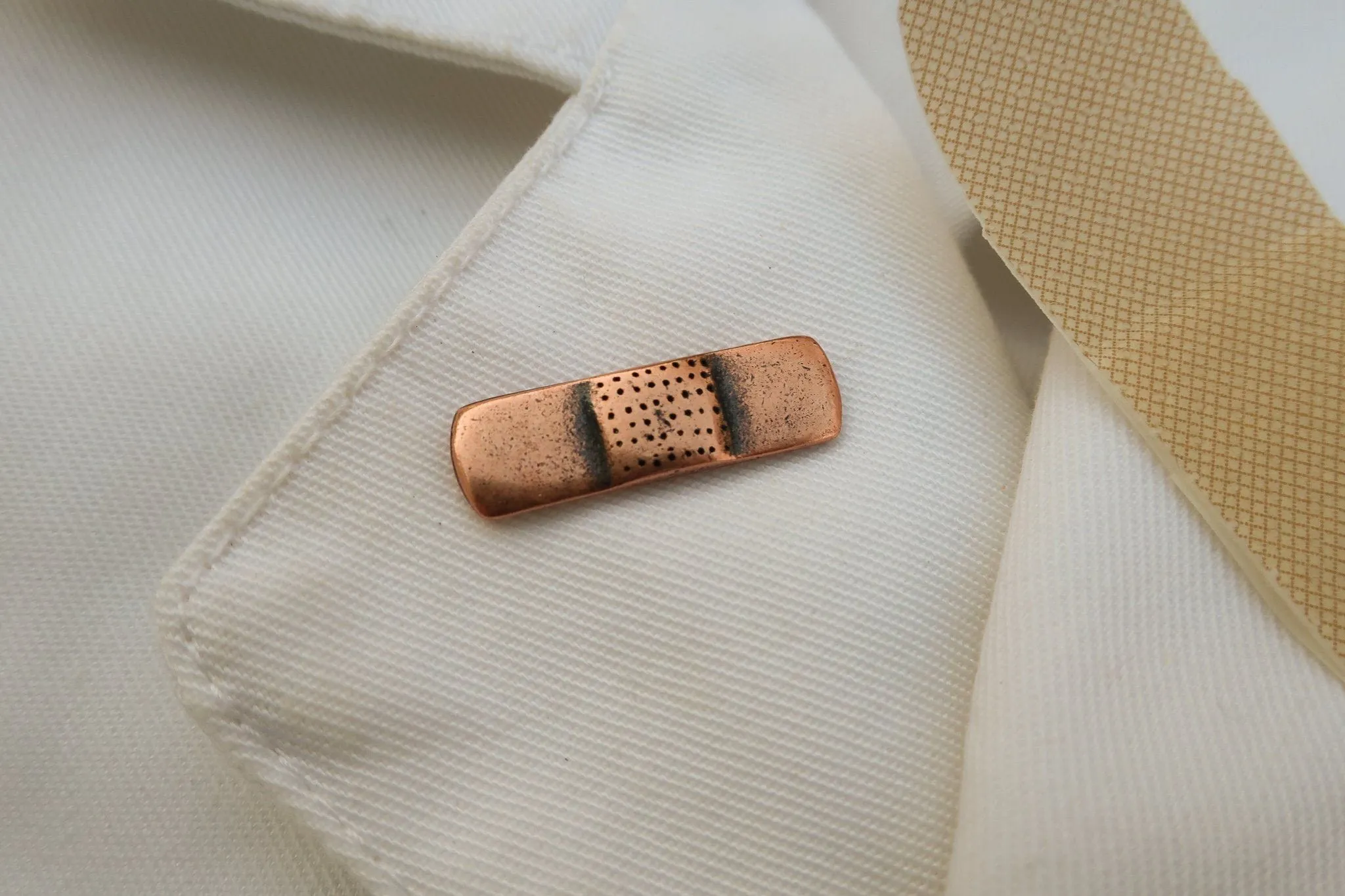 Band-Aid Copper Lapel Pin