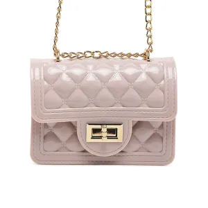 Beige Quilted Sling Bag