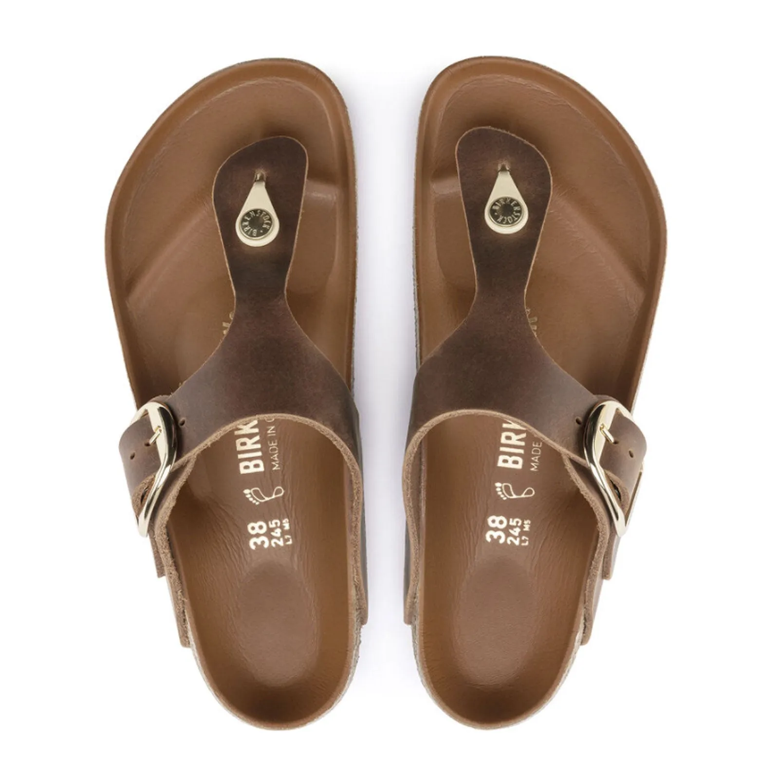 Birkenstock Gizeh Big Buckle Sandal (Women) - Cognac Leather