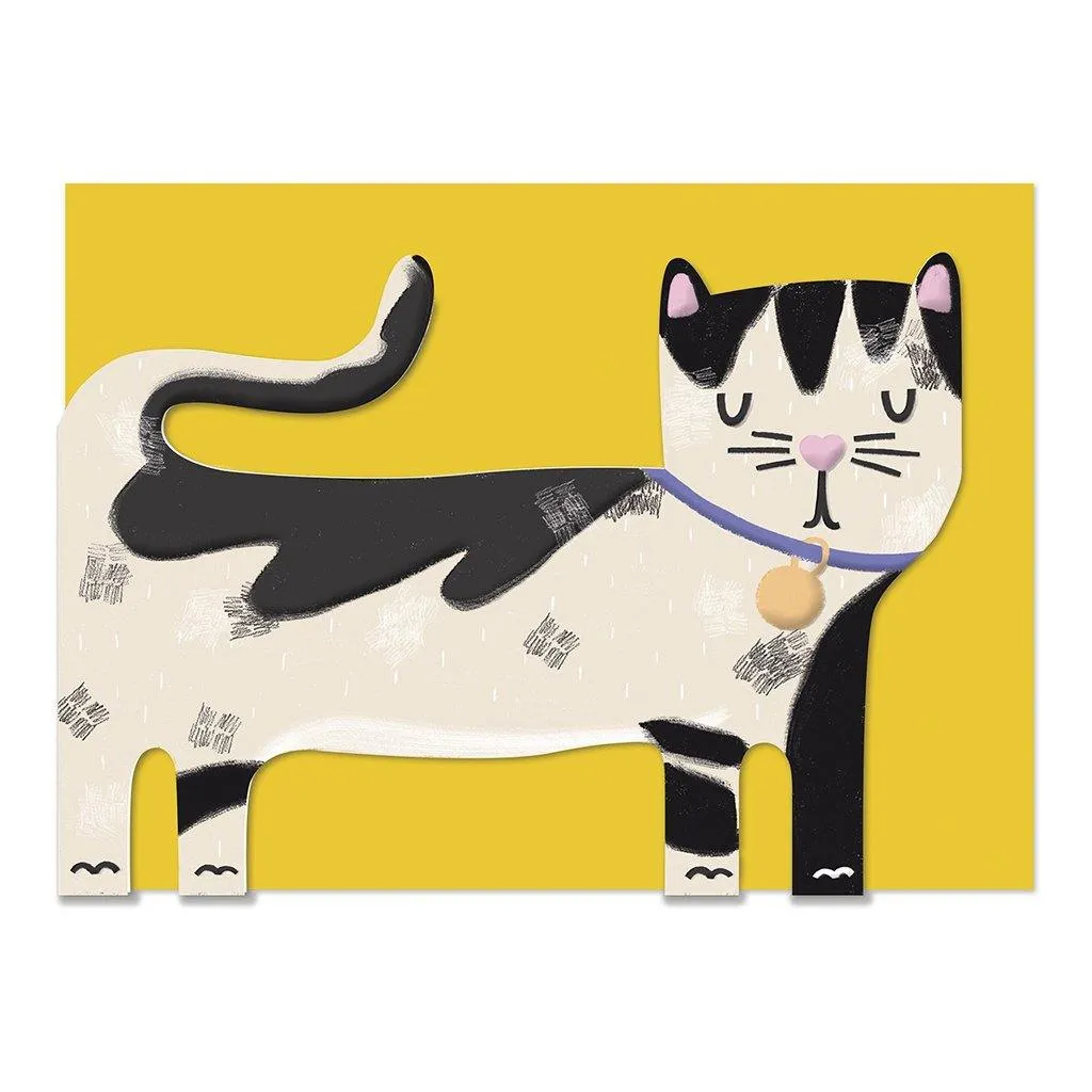 Black & White Cat Card