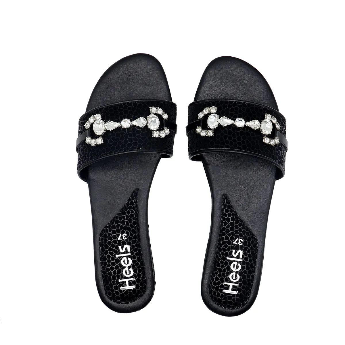 Black Casual Slipper 000370