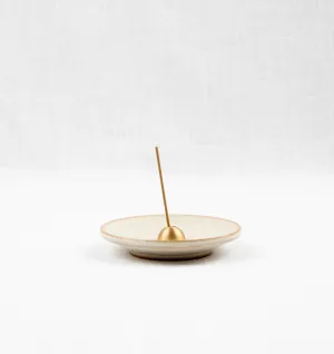 Brass and Stoneware Incense Holder