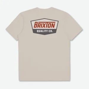 Brixton Regal T-Shirt - Cream / Barn Red