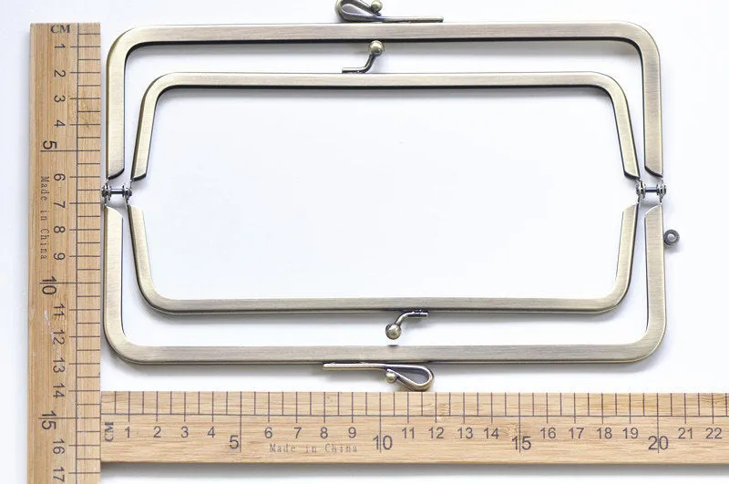 Bronze Double Purse Frame Glue In Handbag Hanger 20.5cm x 6.8cm