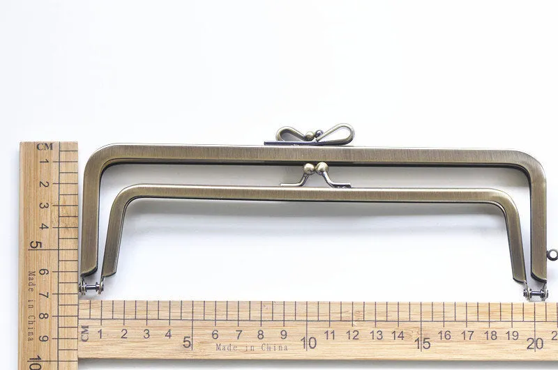 Bronze Double Purse Frame Glue In Handbag Hanger 20.5cm x 6.8cm