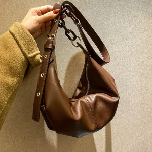 Brown Leather Hobo Bag