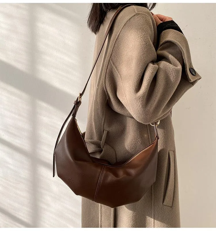 Brown Leather Hobo Bag