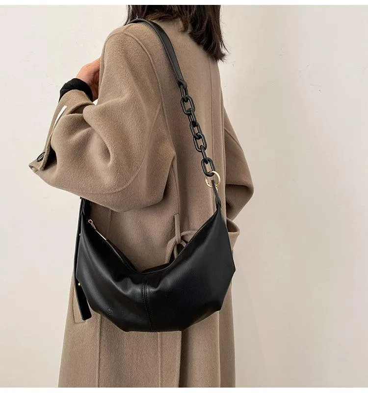 Brown Leather Hobo Bag