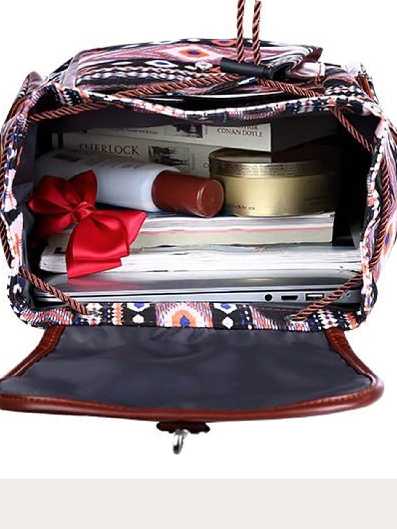 Buckle Decor Flap Backpack